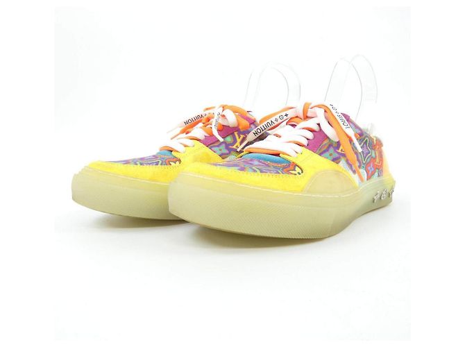 Sneakers Louis Vuitton LV Ollie Line Verde Arancione Porpora Giallo - vista 3