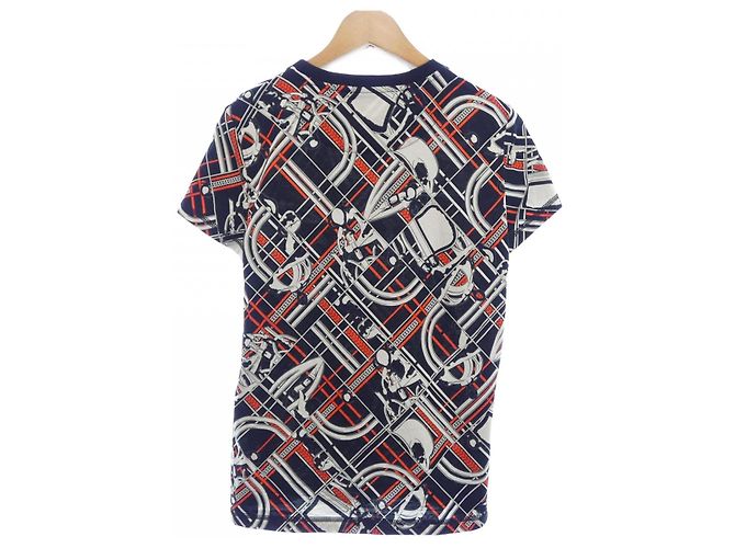 Hermès Camiseta de algodón EN DESORDRE ET CHAINES Hermes Negro Roja - vista 2