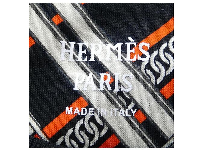 Hermès Camiseta de algodón EN DESORDRE ET CHAINES Hermes Negro Roja - vista 4