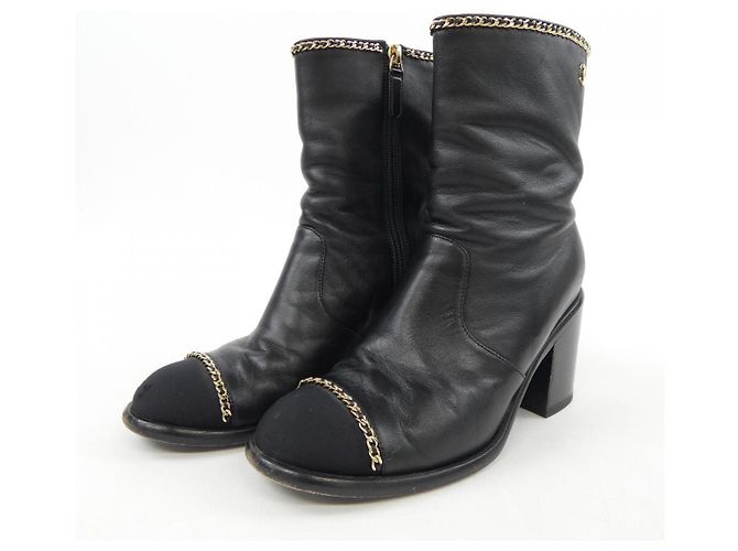 Stivaletti in agnello Chanel Nero - vista 3