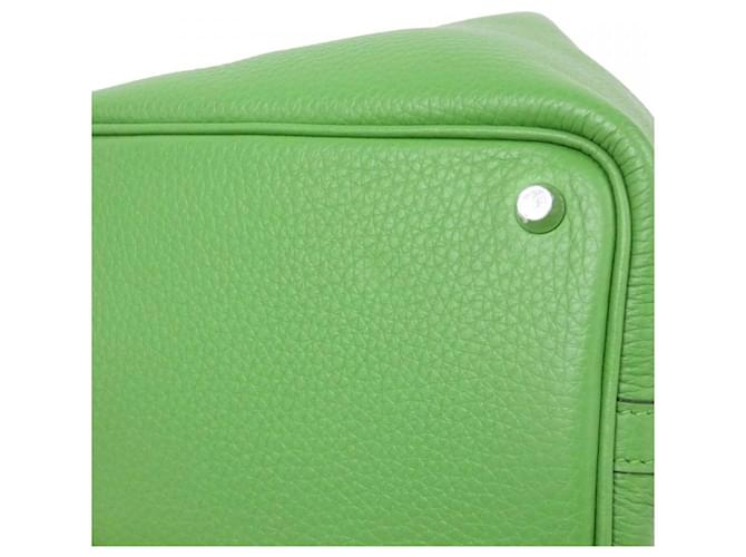 Hermès Borsa Hermes Picotin Lock PM Clemence Verde - vista 3