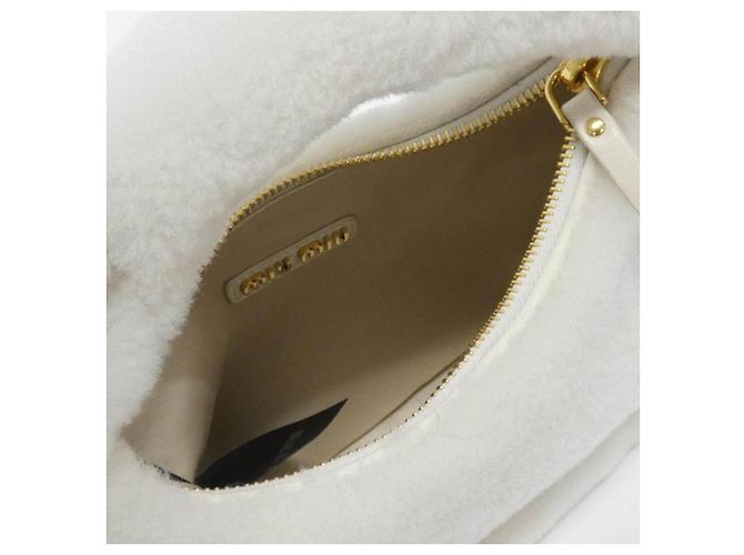 Borsa a tracolla Miu Miu MONTONE Bianco - vista 8