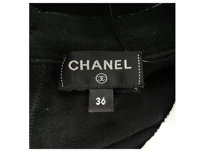 Top de tirantes de algodón Chanel Negro Blanco - vista 5