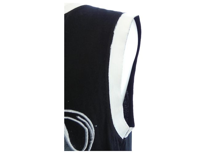 Top de tirantes de algodón Chanel Negro Blanco - vista 7