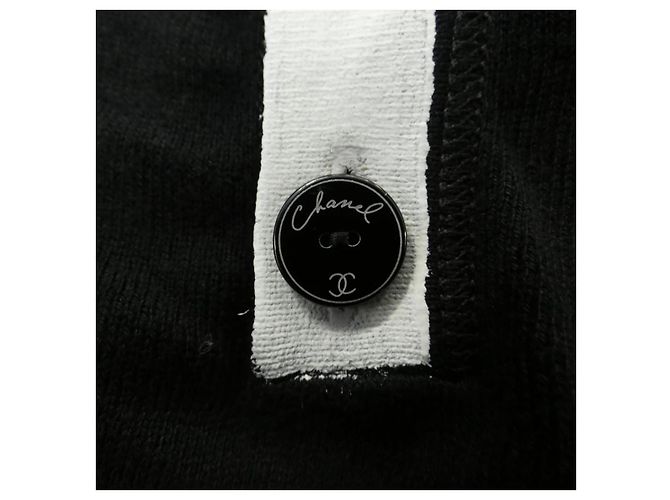 Top de tirantes de algodón Chanel Negro Blanco - vista 8