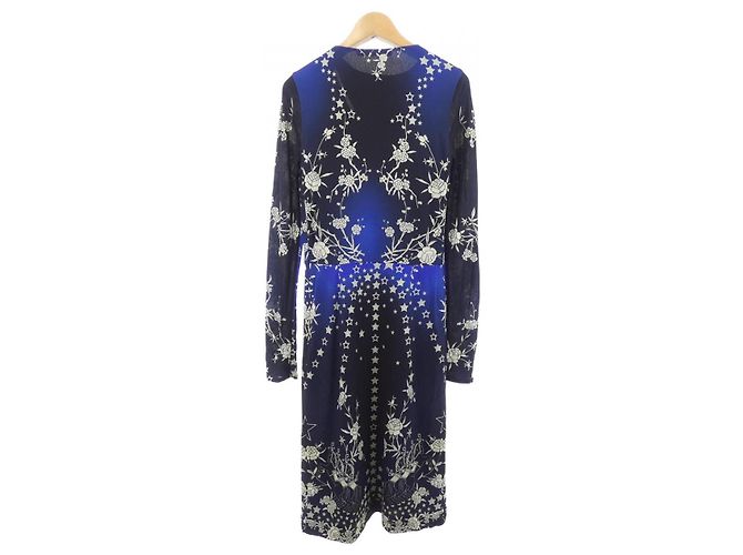 Autre Marque Roberto Cavalli Kleid Schwarz Beige Marineblau - Ansicht 2