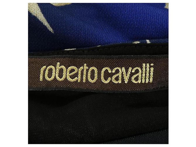 Autre Marque Roberto Cavalli Kleid Schwarz Beige Marineblau - Ansicht 4