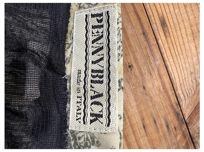 Pennyblack Falda Larga Plisada Estampada Beige Gris - vista 4