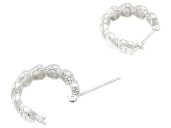 Autre Marque Orecchini a Cuore in Diamanti K14WG Argento - vista 3