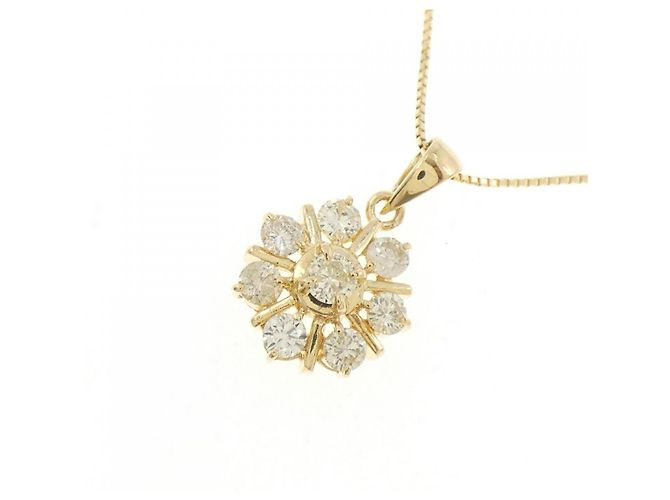 Autre Marque Collana Flower in Diamanti Au750 D'oro - vista 3