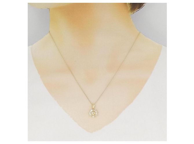 Autre Marque Collana Flower in Diamanti Au750 D'oro - vista 6