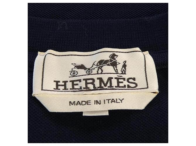 Hermès Camiseta de algodão Hermes Azul Azul marinho - vista 4