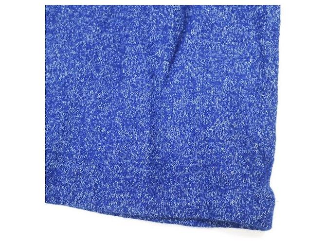 Autre Marque suzusan Woll-Baumwoll-Jersey-Pullover mit Rundhalsausschnitt Blau - Ansicht 6