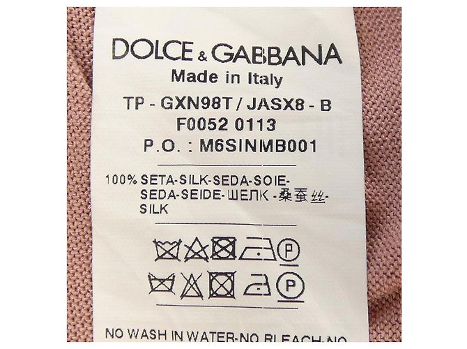 Dolce & Gabbana Polo en soie Dolce&Gabbana Rose - vue 3