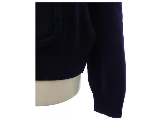 Maison Martin Margiela Felpa con cappuccio in misto cashmere Maison Margiela Blu Blu navy - vista 6