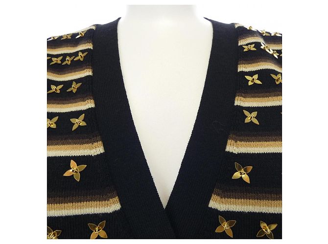 Louis Vuitton Strickweste Braun Schwarz Beige - Ansicht 6