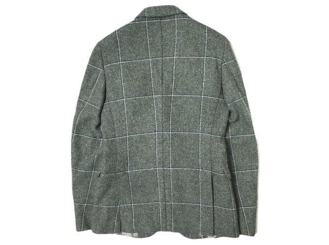 Chaqueta de lana con estampado de cuadros Gucci Castaño - vista 2