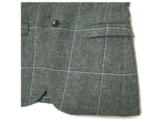 Chaqueta de lana con estampado de cuadros Gucci Castaño - vista 4