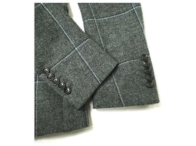 Chaqueta de lana con estampado de cuadros Gucci Castaño - vista 5
