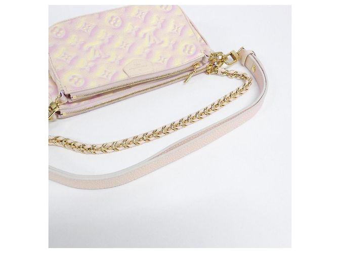 Borsa a tracolla Louis Vuitton Multi Pochette Accessoires Monogram Empreinte Rosa - vista 6