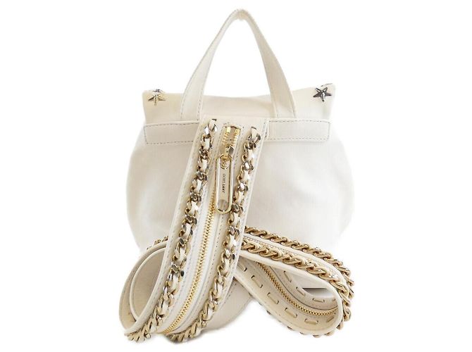 Jimmy Choo Lederrucksack Weiß - Ansicht 2