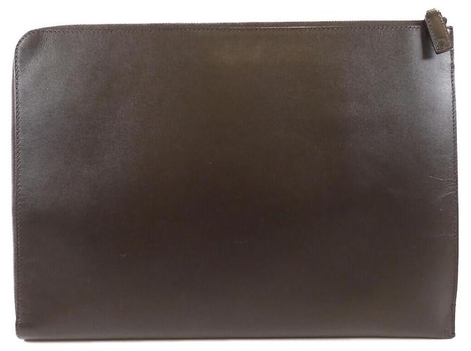 Clutch in pelle Montblanc Marrone - vista 2