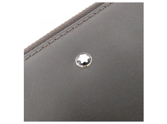 Clutch in pelle Montblanc Marrone - vista 5
