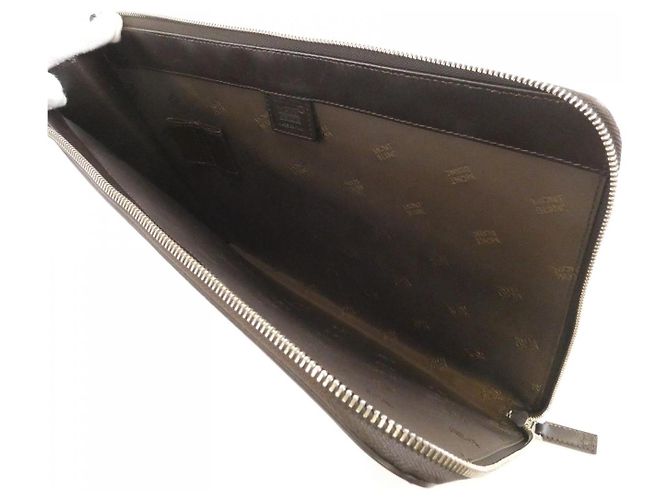 Clutch in pelle Montblanc Marrone - vista 6