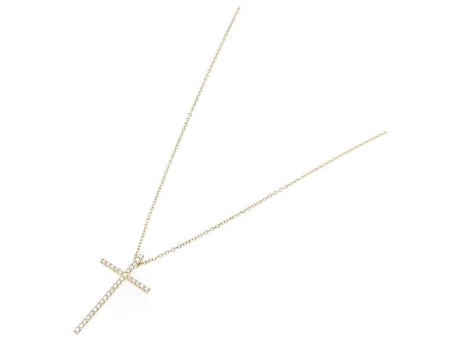 Autre Marque Collana a Croce con Diamanti Star Jewelry Au750 D'oro - vista 2