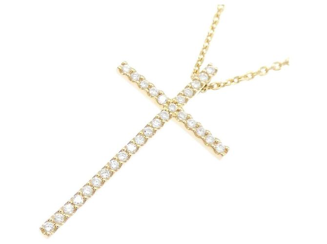 Autre Marque Collana a Croce con Diamanti Star Jewelry Au750 D'oro - vista 3