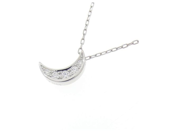 Tasaki Au750 Diamond Necklace Silvery - view 3