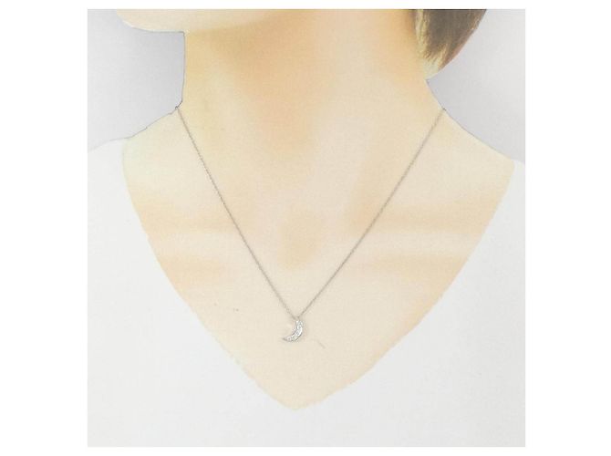 Tasaki Au750 Diamond Necklace Silvery - view 6