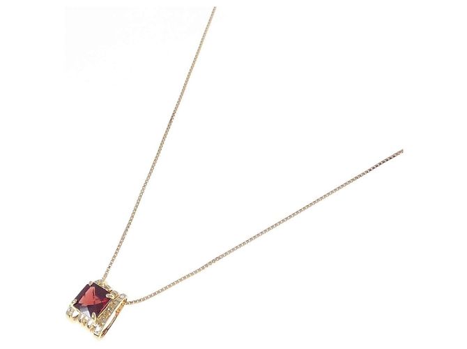 Autre Marque Collana in granato e diamanti Au750 Rosso - vista 2