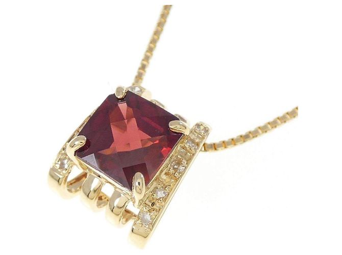 Autre Marque Collana in granato e diamanti Au750 Rosso - vista 3