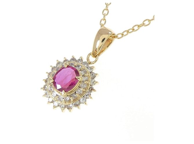 Autre Marque Collana con rubino e diamanti Au750 Rosso - vista 3