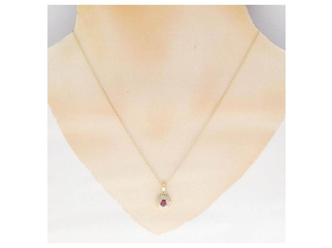 Autre Marque Collana con rubino e diamanti Au750 Rosso - vista 6