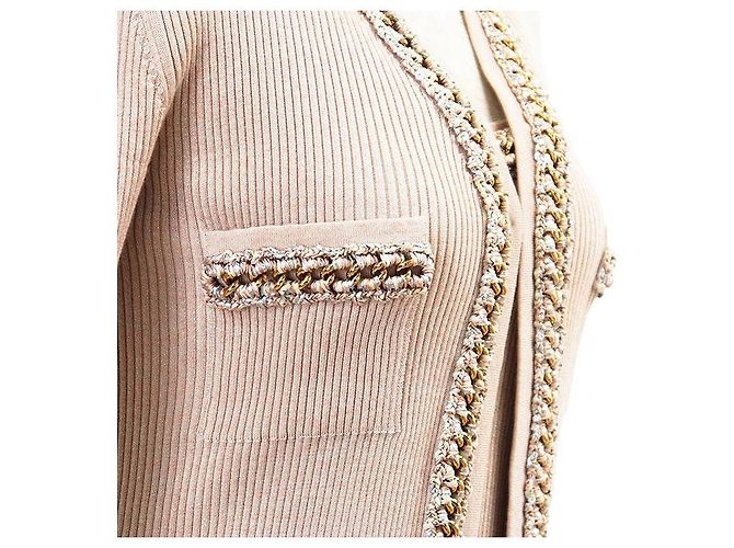 Chanel Kaschmir-Seide-Strickensemble Beige - Ansicht 11