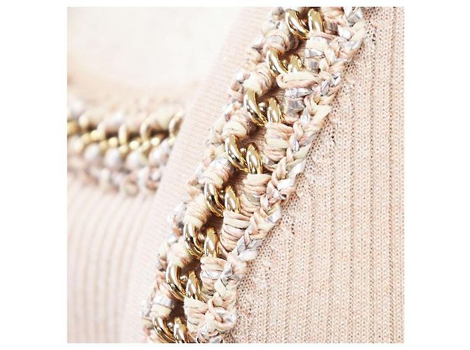 Chanel Kaschmir-Seide-Strickensemble Beige - Ansicht 12