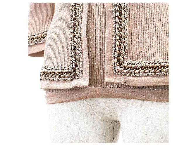 Chanel Kaschmir-Seide-Strickensemble Beige - Ansicht 13