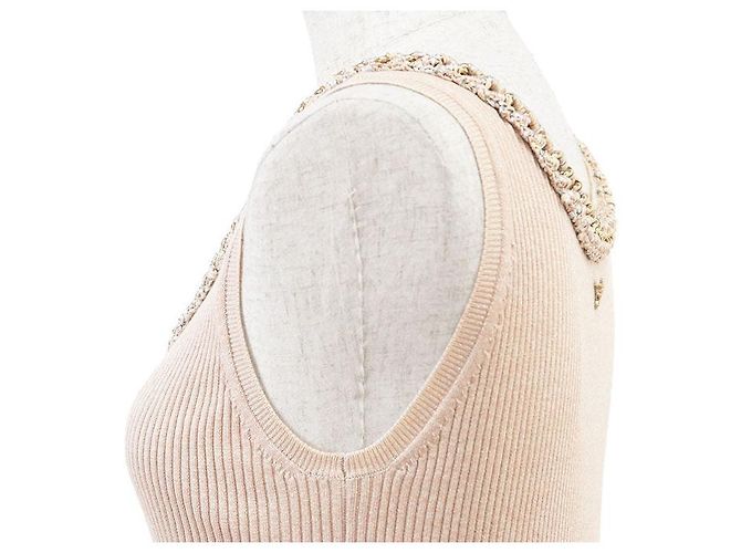 Chanel Kaschmir-Seide-Strickensemble Beige - Ansicht 17