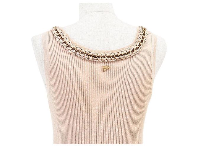 Chanel Kaschmir-Seide-Strickensemble Beige - Ansicht 18