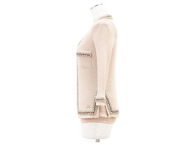 Chanel Kaschmir-Seide-Strickensemble Beige - Ansicht 4