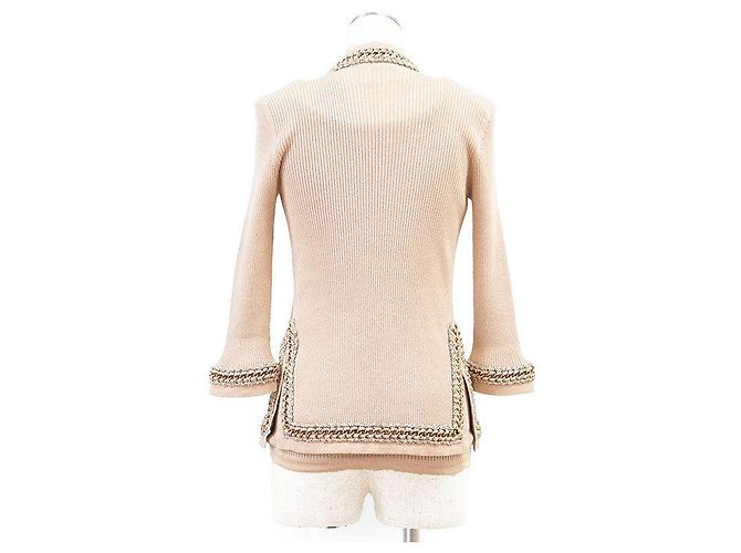 Chanel Kaschmir-Seide-Strickensemble Beige - Ansicht 5