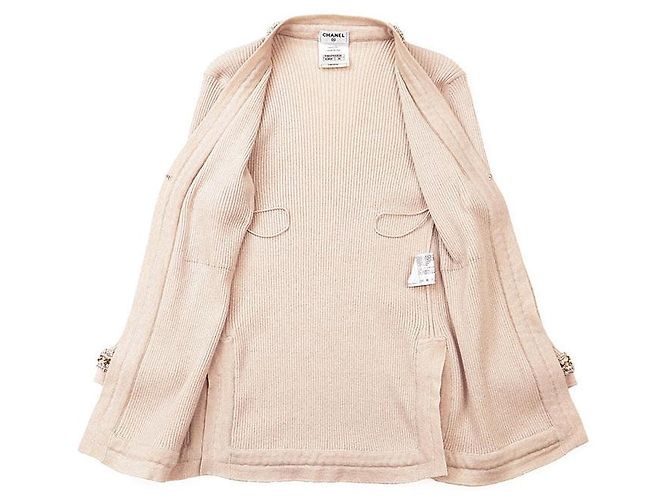 Chanel Kaschmir-Seide-Strickensemble Beige - Ansicht 6