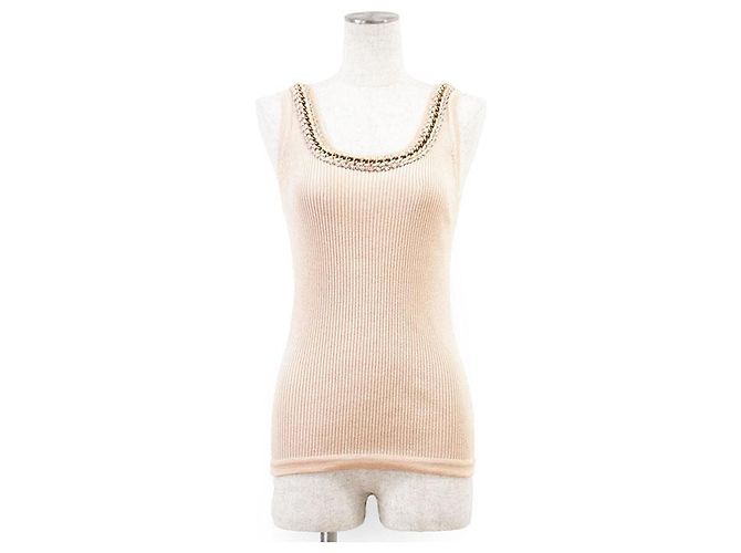Chanel Kaschmir-Seide-Strickensemble Beige - Ansicht 8