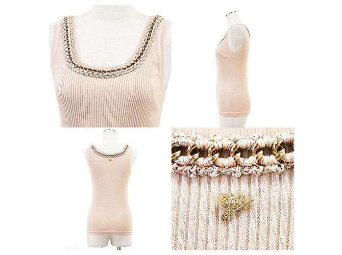 Chanel Kaschmir-Seide-Strickensemble Beige - Ansicht 9