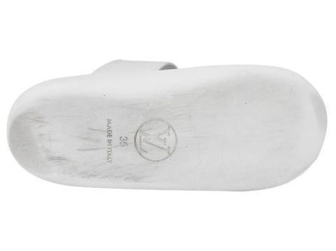 Louis Vuitton Sabot Monogram Rubber Luxury Viar da donna, ciabatte slide White Bianco - vista 10