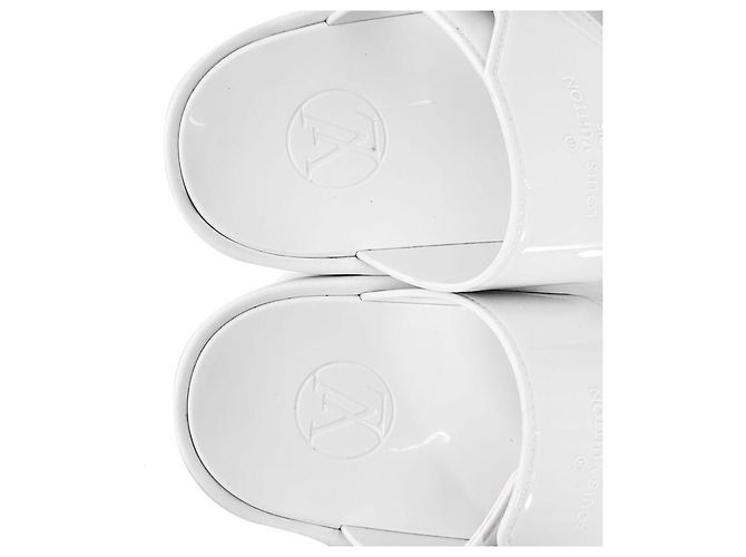 Louis Vuitton Sabot Monogram Rubber Luxury Viar da donna, ciabatte slide White Bianco - vista 13