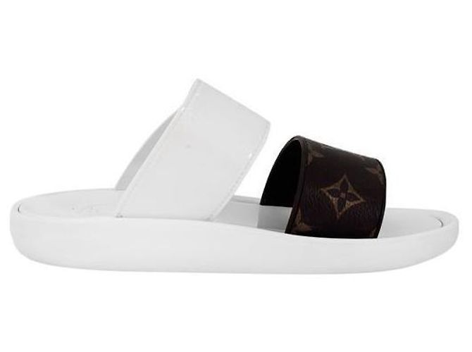 Louis Vuitton Sabot Monogram Rubber Luxury Viar da donna, ciabatte slide White Bianco - vista 3