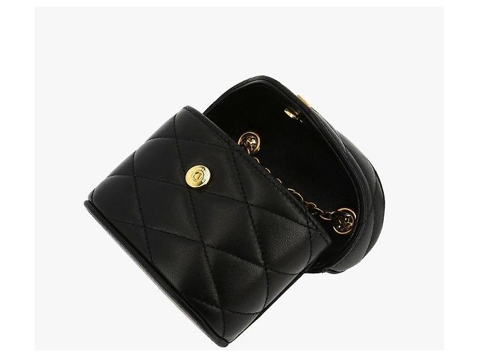 Saint Laurent Borsa a Spalla Cassandra Monogram Quilted Micro Box Chain Nero - vista 7